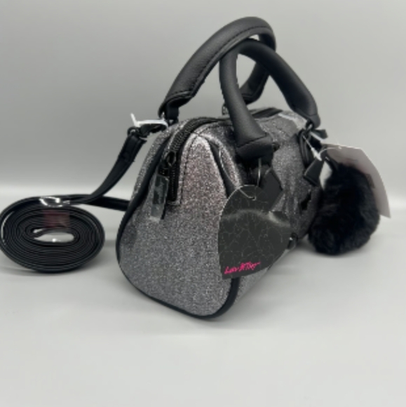 NWT Betsey Johnson Glitter Cat 😺🐈 Barrel Crossbody - Picture 2 of 7